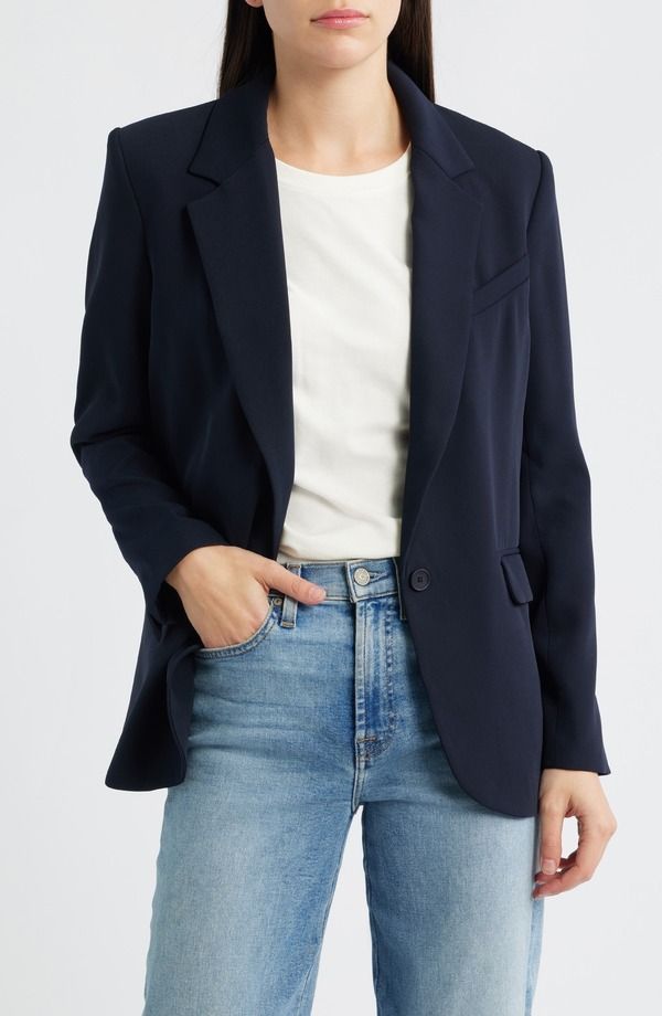 マーヴィ ジーンズ レディース アウター ジャケット・ブルゾン ブレザー Mavi Jeans OneButton Blazer Dark Navy ネイビー
