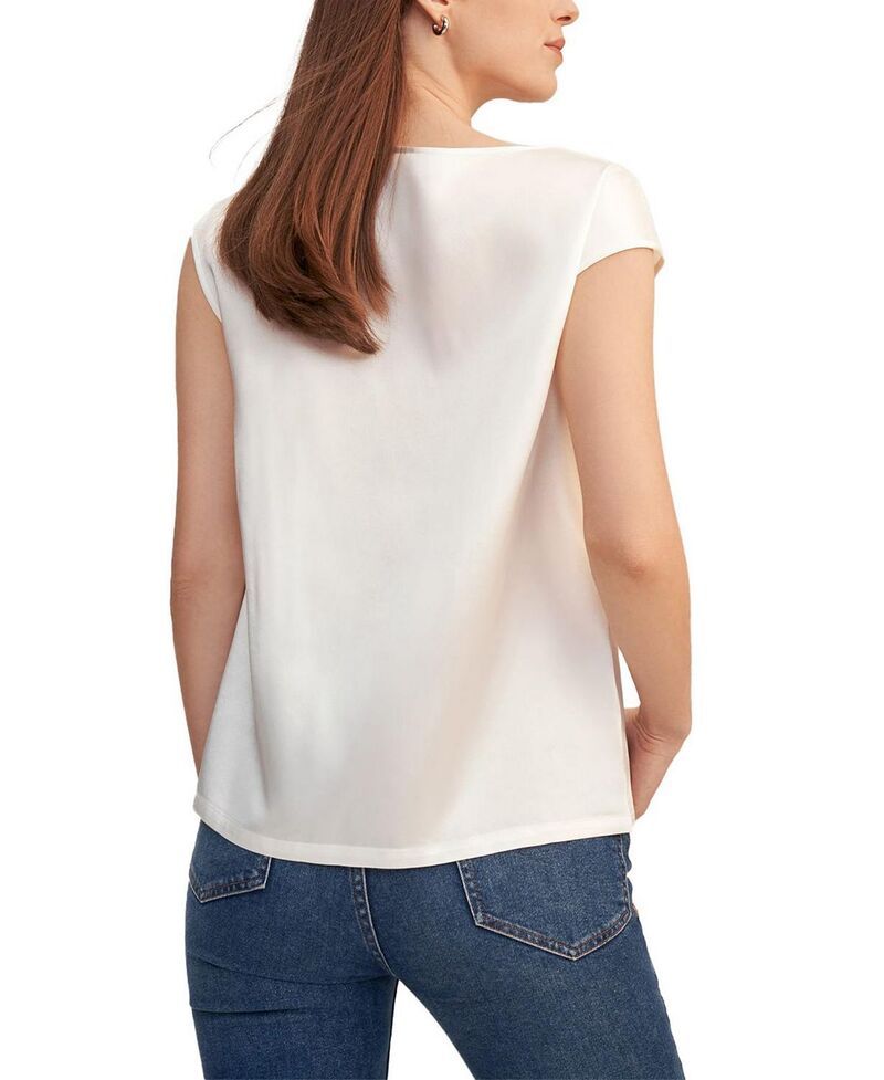 リリーシルク　アイボリー 半袖トップス S リリーシルク レディース トップス Tシャツ キャップ LILYSILK Basicap