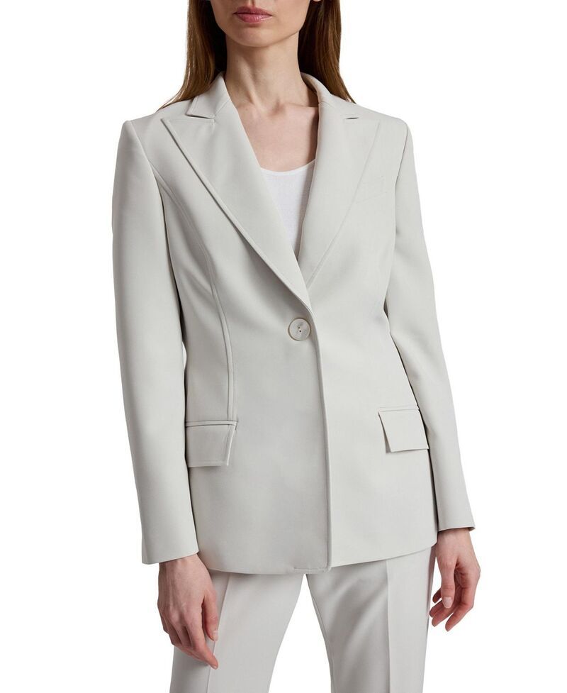 サントレッリ レディース アウター ジャケット・ブルゾン クレープ Santorelli Jess Crepe Single Button Jacket Ash アッシュ