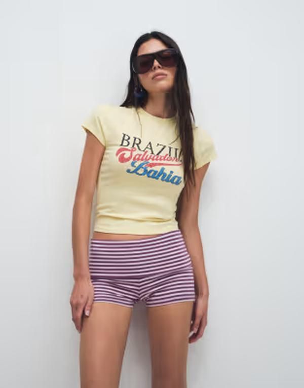 コットンオン レディース ボトムス ハーフパンツ・ショーツ ミニ ショートパンツ Cotton hallie foldover mini shorts in lavender ラベンダー