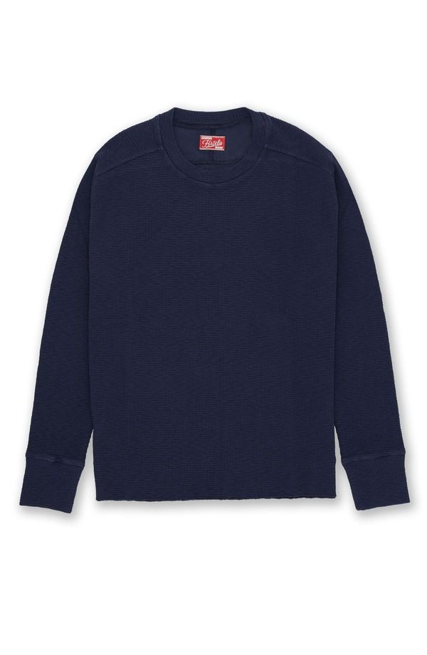 フォルテラ メンズ トップス シャツ ニット ジャージー Fortela Geremia Waffle Knit Jersey Blue ブルー