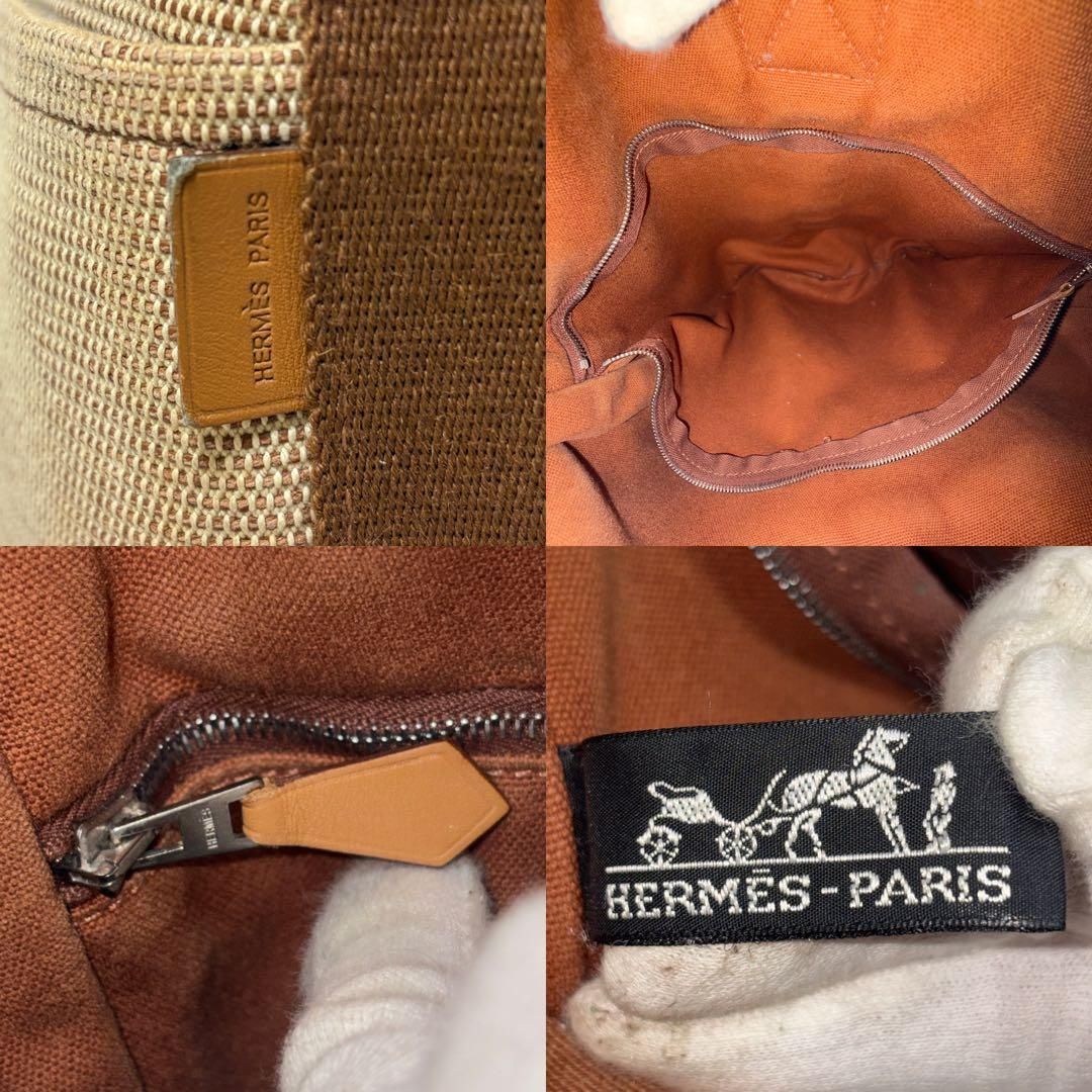 HERMES エルメス サクソー PM ハンドバッグ トートバッグ キャンバス 