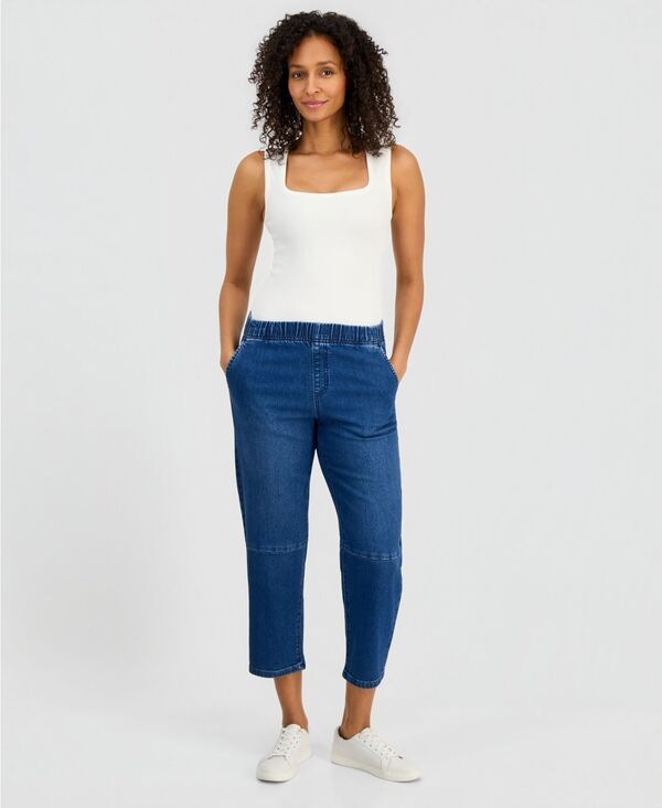スタイルアンドコー レディース ボトムス デニムパンツ ジーンズ Style Co Womens HighRise PullOn Barrel Jeansahara Wash 8,626円
