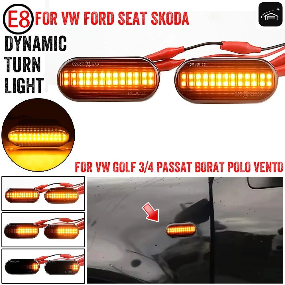 LEDダイナミックサイドマーカーターンサンライト VW UP CADDY T5 AMAROK JETTA GOLF 3 4 FOX BEETLE LUPO SHARAN BORA PASSAT POLO VENTO 