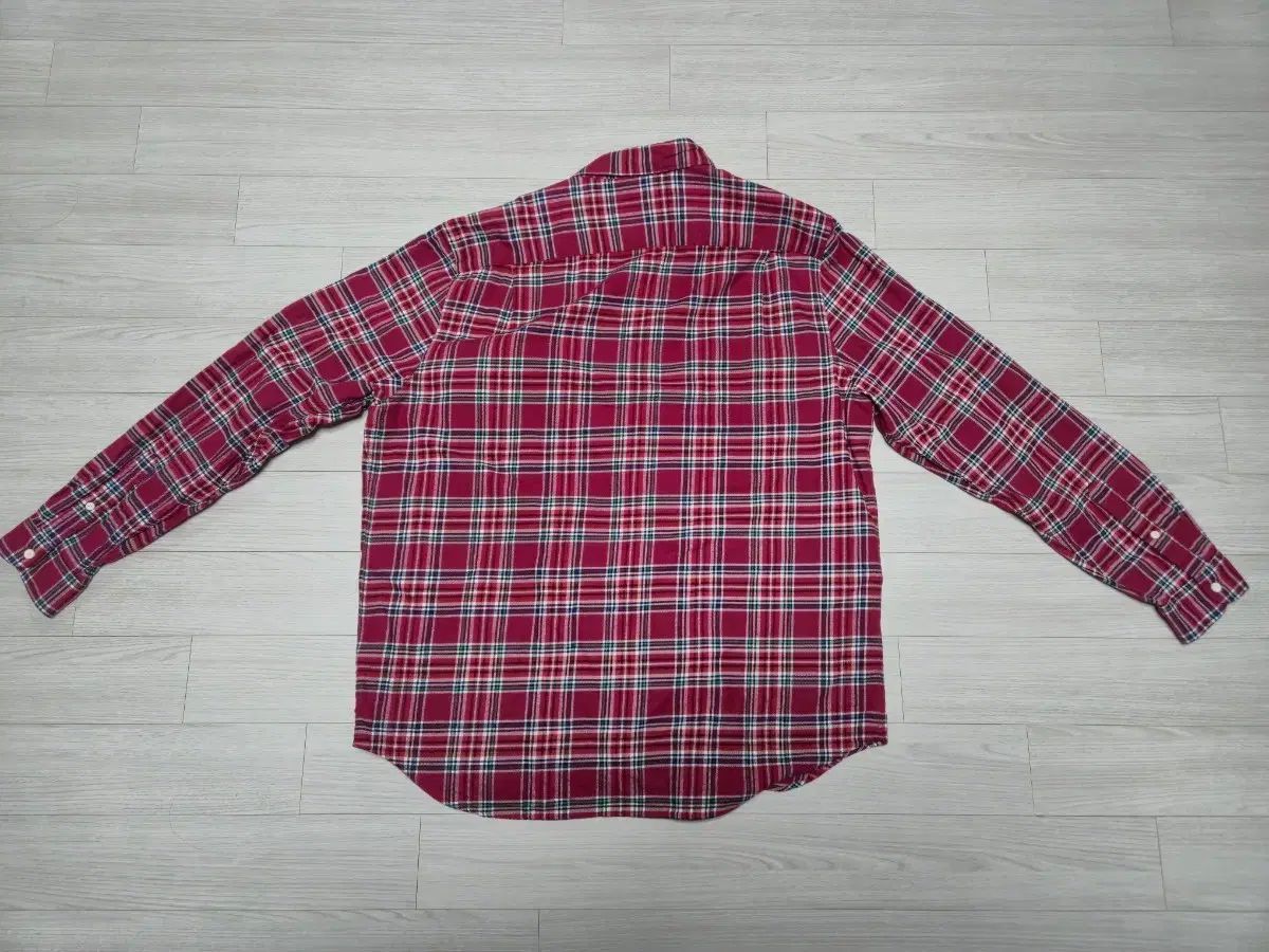 ラコステ メンズ レッド CHECK シャツ XL 6,942円