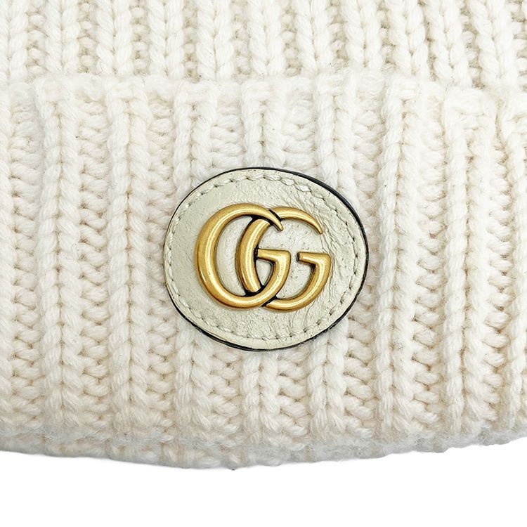GUCCI グッチ ダブルG付き ウール カシミア キャップ 764594 3GB02