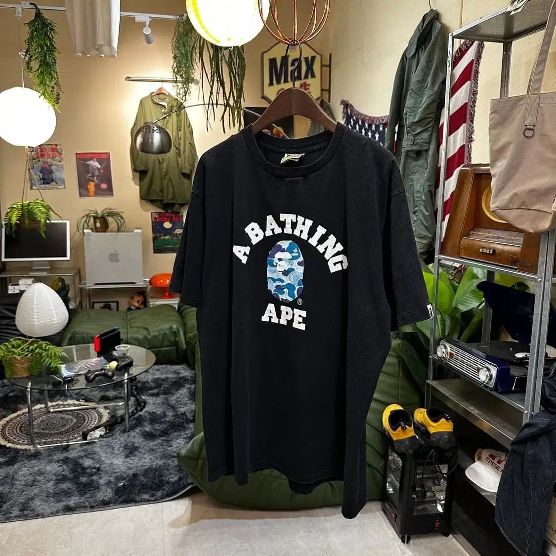 XL アベイシングエイプ カモフラージュカレッジ 半袖