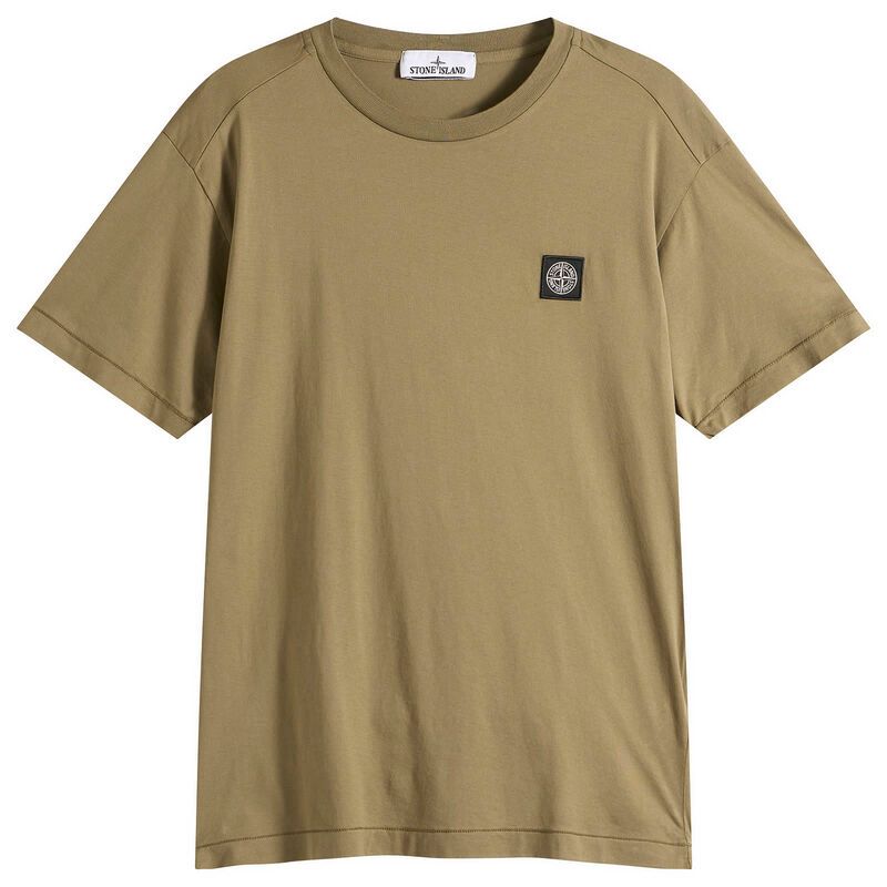 ストーンアイランド メンズ トップス Tシャツ ロゴ Stone Island Patch Logo TShirt Military Green グリーン