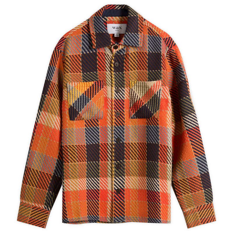 ワックスロンドン メンズ トップス シャツ Wax London Whiting Pike Check Overshirt Orange Multi オレンジ