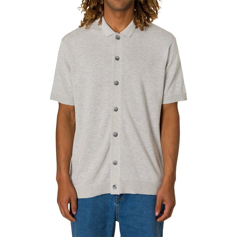 ケイティン メンズ トップス シャツ ニット Katin Blake Knit Button Up Shirt Mens Neutral Gray グレー