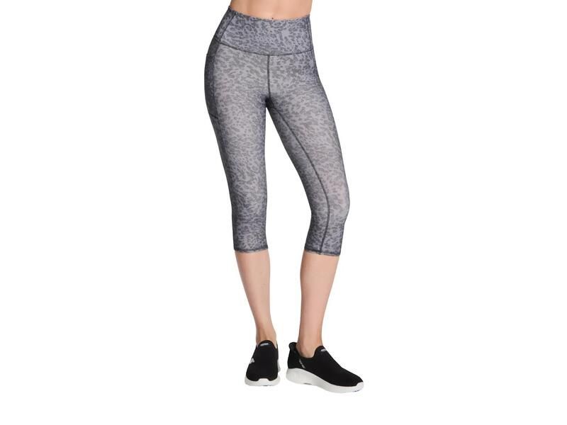 スケッチャーズ レディース シューズ スニーカー ハイウエスト プリント パンツ キャップ SkechersGo Walk Printed Womens High Waist Capri Pants
