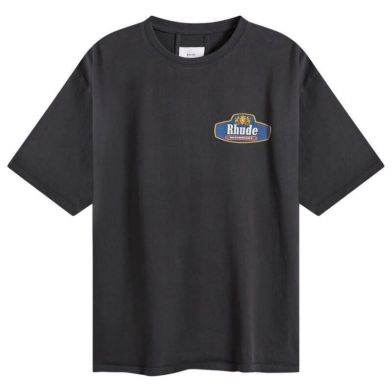ルード メンズ トップス Tシャツ Rhude Racing CrestShirt Vintage Black Navy ブラック