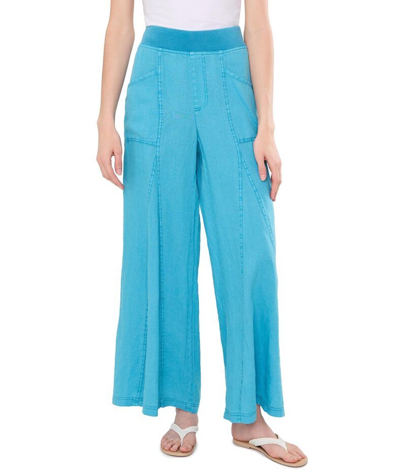 エックスシーブイアイ レディース ボトムス カジュアルパンツ ワイドレッグ Xcvi Elaine Wide Leg Aztec Sky