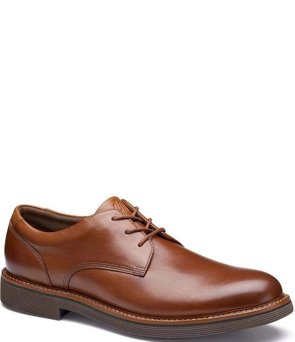 ジョンストンアンドマーフィー メンズ シューズ オックスフォード レザー Johnston Murphy Mens Tyson Leather Plain Toe Oxfords Tan タン