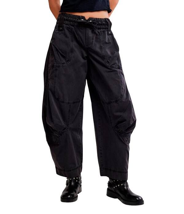 フリーピープル レディース ボトムス カジュアルパンツ カーゴパンツ Free People We The Free Onset MidRise Parachute Cargo Pants Black