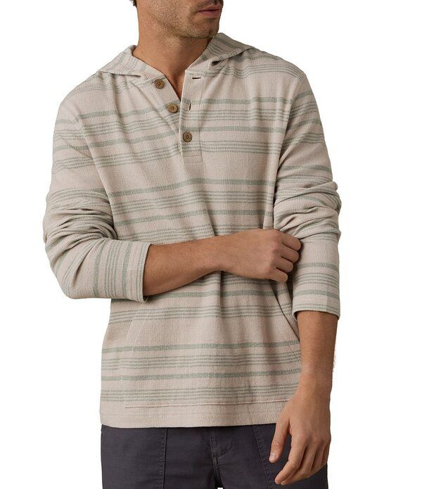 ファレティ メンズ アウター パーカー・スウェット コットン Faherty Oasis Organicotton Horizontal Stripe Hoodie Sage Beach Stripe