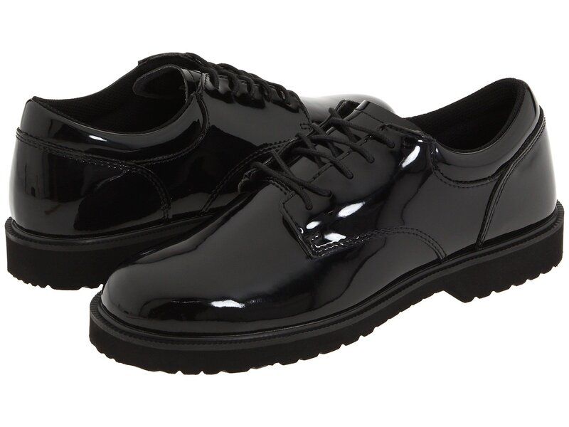 ベイツ メンズ シューズ オックスフォード Bates Footwear High Gloss Uniform Oxford Black ブラック