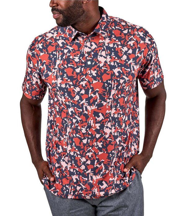 ブラックローバー メンズ トップス シャツ BLACK CLOVER Short Sleeve Brandy Red Camo Mix Polo Brandy レッド