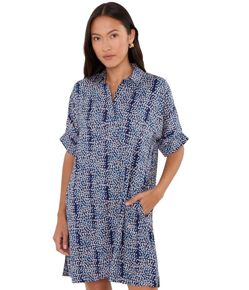 ニックプラスゾーイ レディース トップス ワンピース プチ Niczoe Petite Block Party Devon Dress Indigo Multi インディゴ