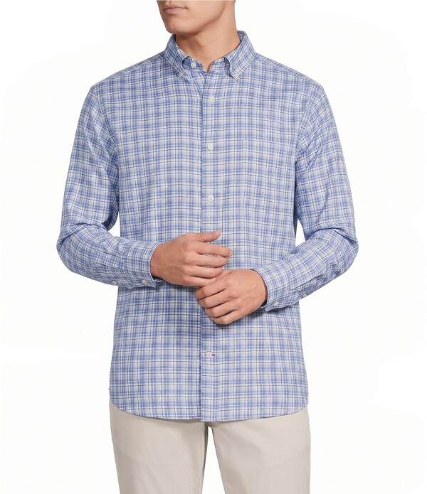 ダニエル クレミュ メンズ トップス シャツ ボタンダウン Cremieux Blue Labelong Sleeve Button Down Collar Plaid Woven Shirt Blu 20,221円