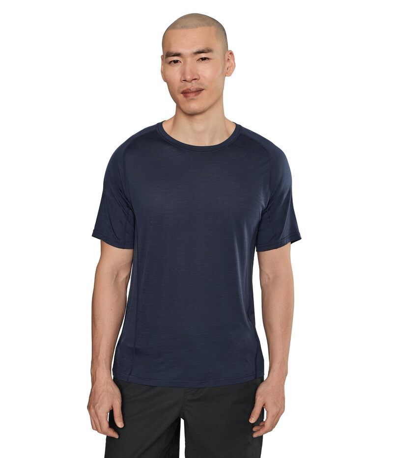 スマートウール メンズ トップス シャツ Smartwool Active Ultralite Short Sleeve Deep Navy ネイビー
