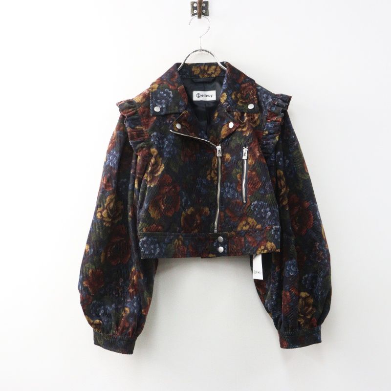 未使用 定価4.8万 2025AW インスタ掲載品 アンドエルシー &ellecy ロイスクレヨン 花コーデュロイライダース M┃花柄【2400015042671】