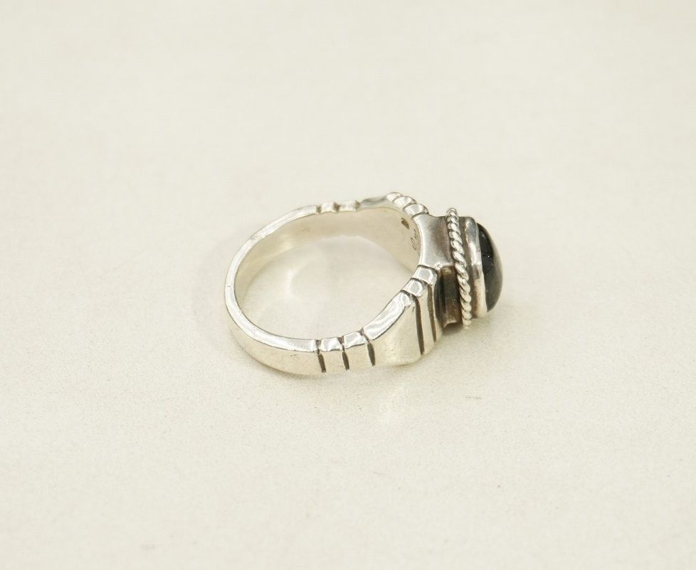 美品 WAKAN SILVER SMITH ワカン Brick Ring Signet ブラック オニキス