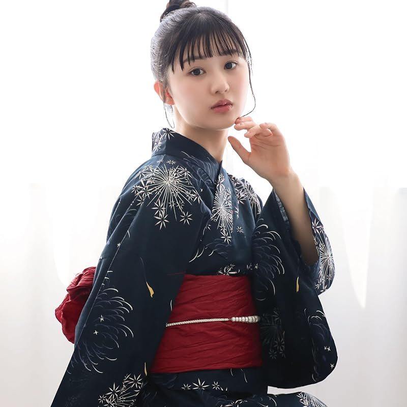 ON NISHIKI] 浴衣 子供 キッズ 女の子 セパレート (ワンピース＋上衣＋