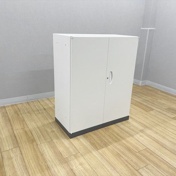 両開き書庫 クウォール RW45 オフィス収納 スチールキャビネット 生興 ホワイト