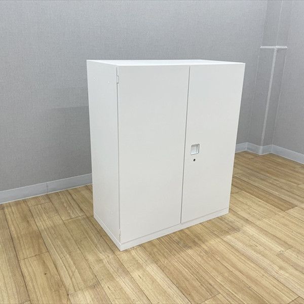 両開き書庫 レクトライン オフィス収納 スチールキャビネット オカムラ ネオホワイト