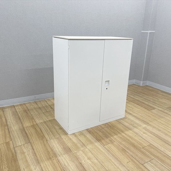両開き書庫 レクトライン 天板付 オフィス収納 スチールキャビネット オカムラ ネオホワイト 23,430円