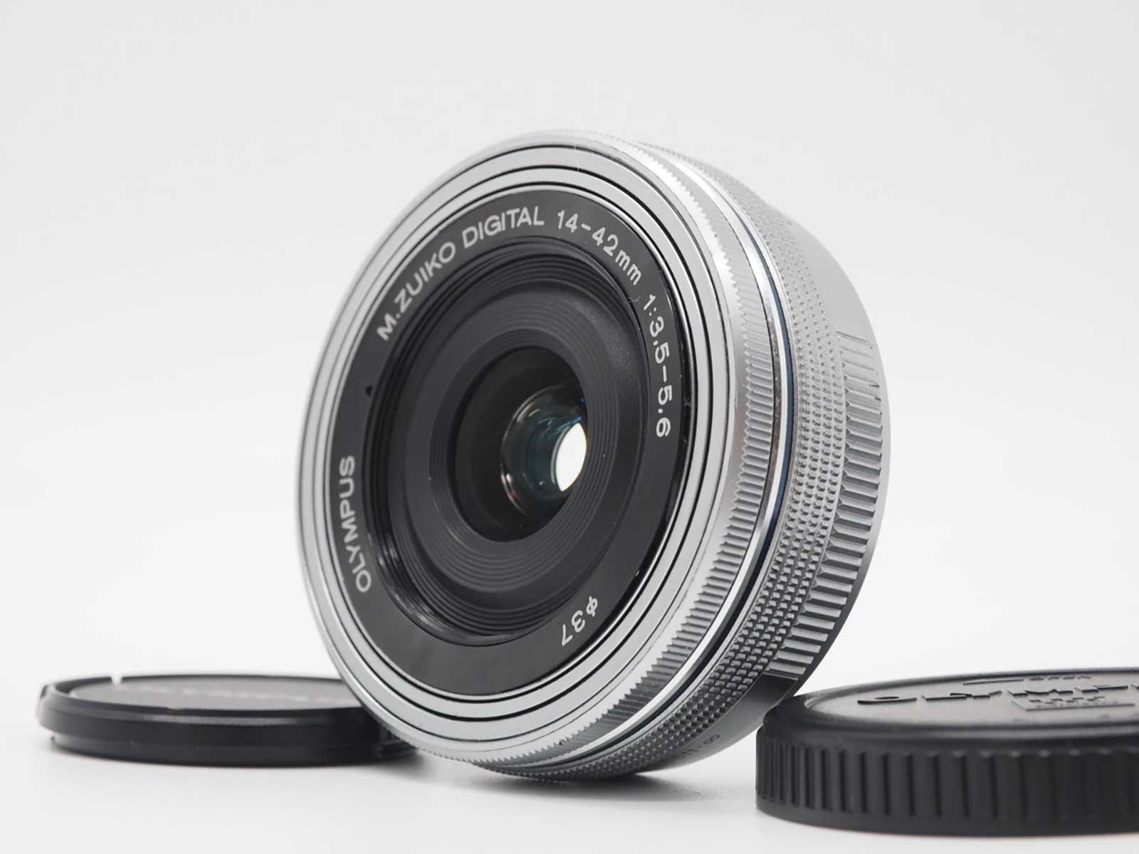 オリンパス Olympus M.Zuiko Digital ED 14-42mm f/3.5-5.6 EZ Lens Silver [美品] #Z6519A