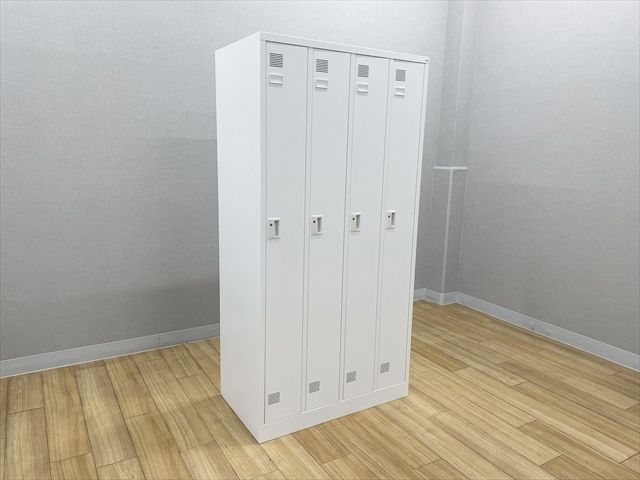 4人用ロッカー 更衣ロッカー スチールロッカー 東洋事務器 ホワイト
