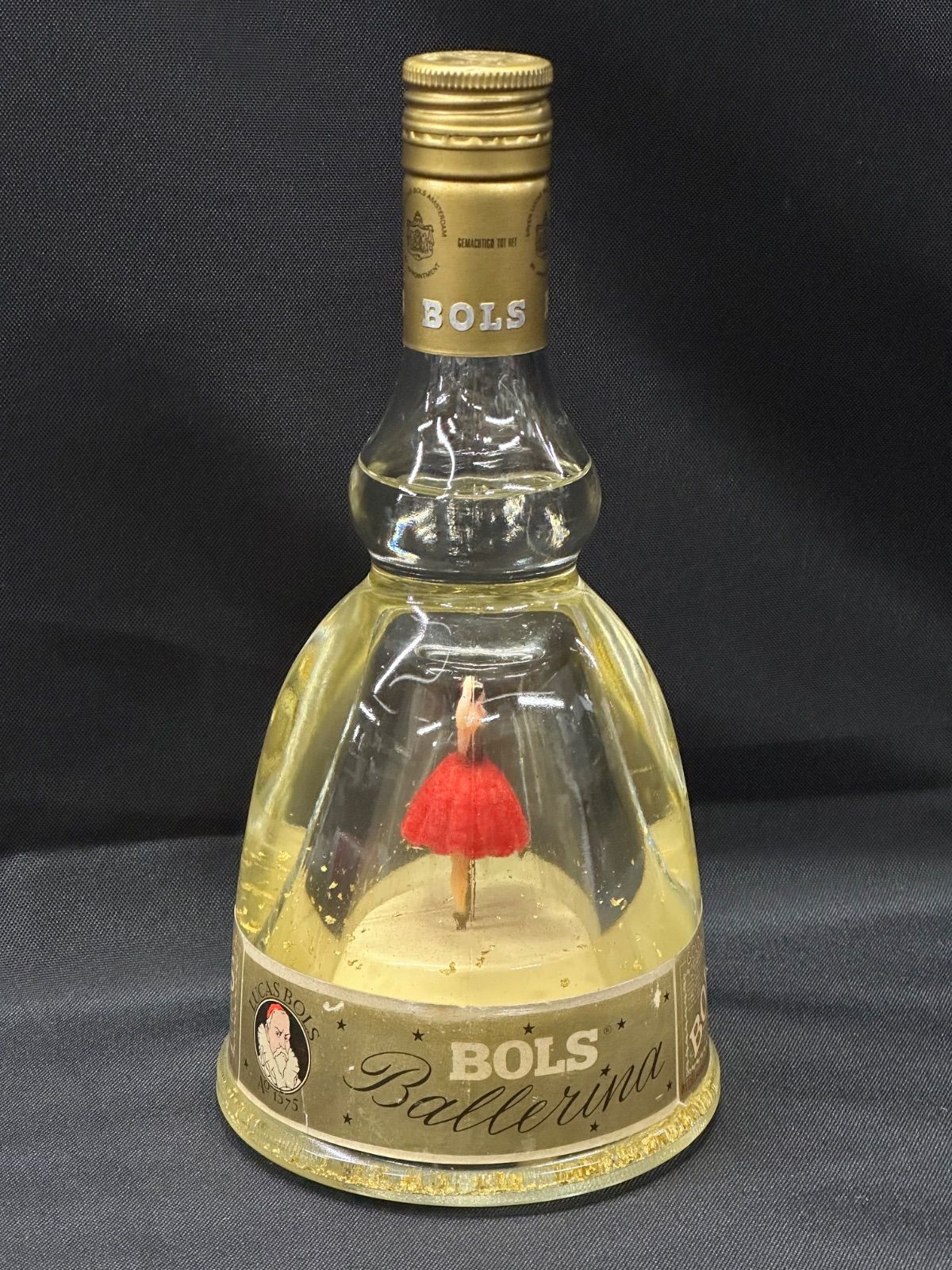 未開封】BOLS バレリーナ ゴールドリキュール 500ml オルゴール動作品