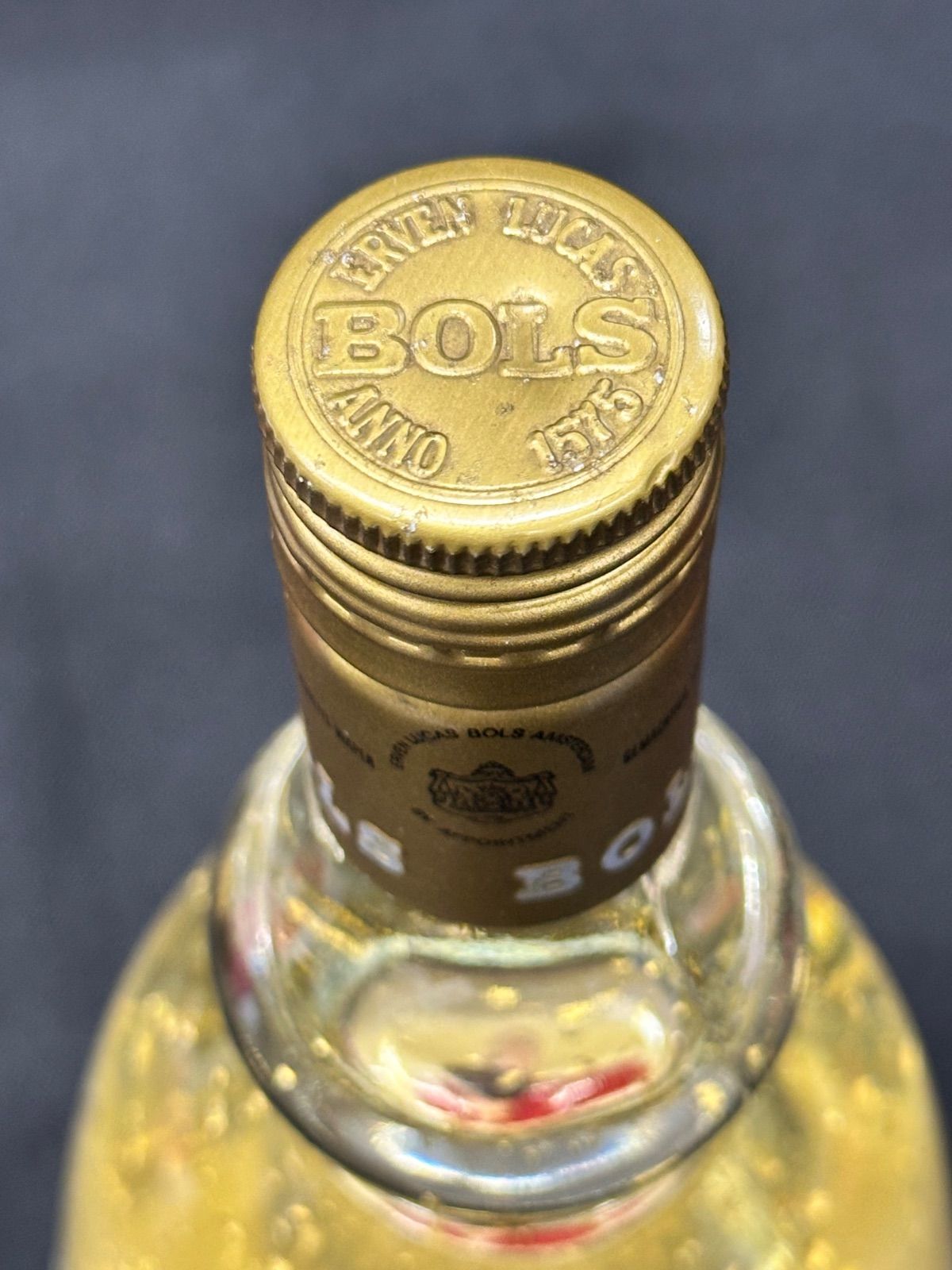 未開封】BOLS バレリーナ ゴールドリキュール 500ml オルゴール動作品