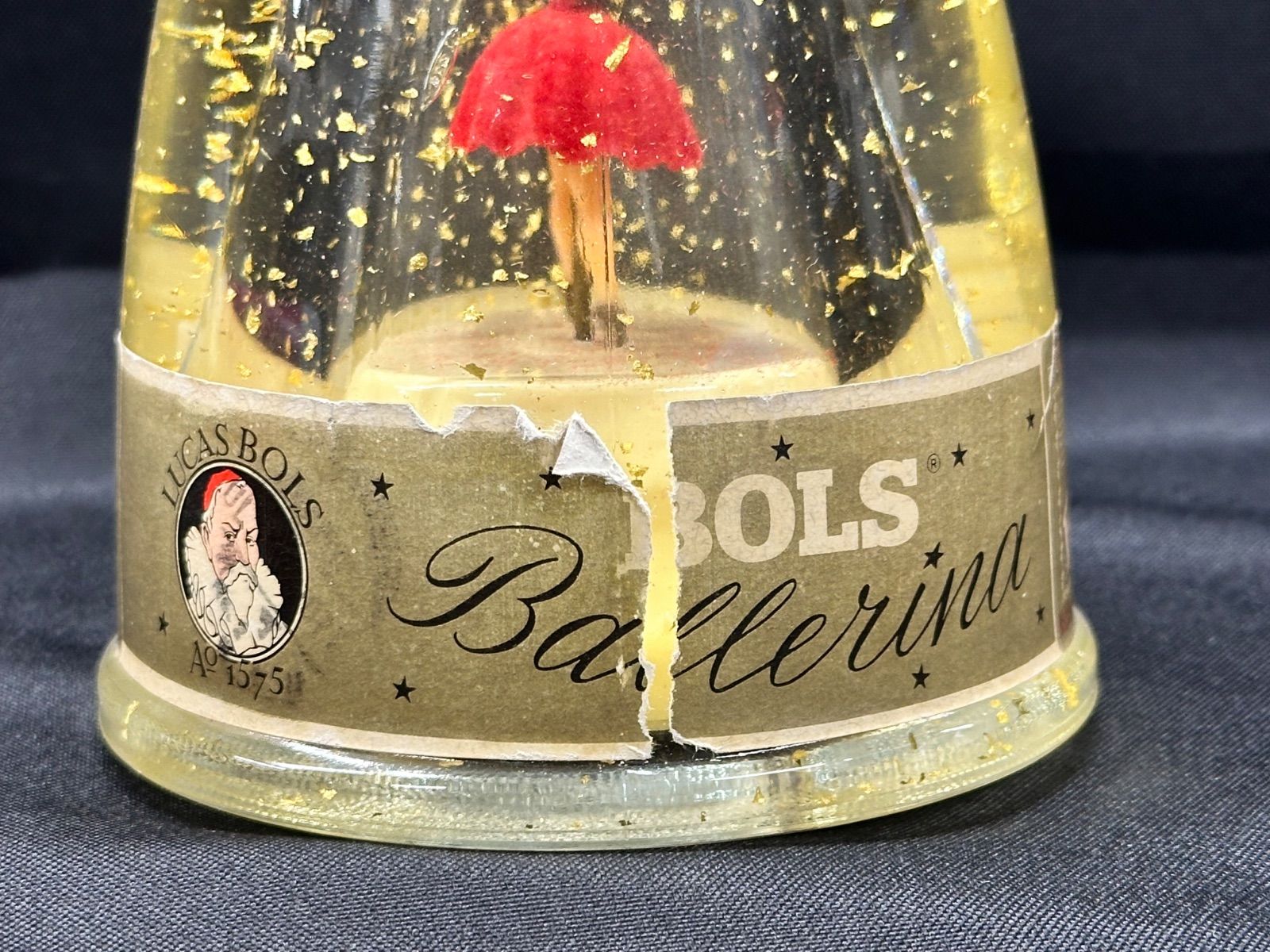 未開封】BOLS バレリーナ ゴールドリキュール 500ml オルゴール動作品