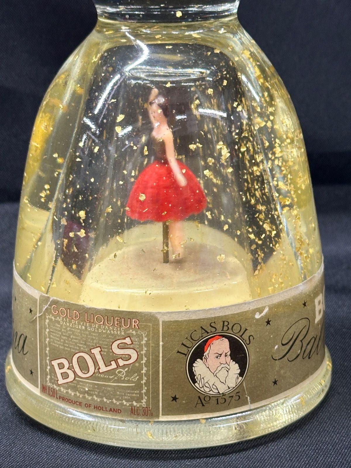 未開封】BOLS バレリーナ ゴールドリキュール 500ml オルゴール動作品