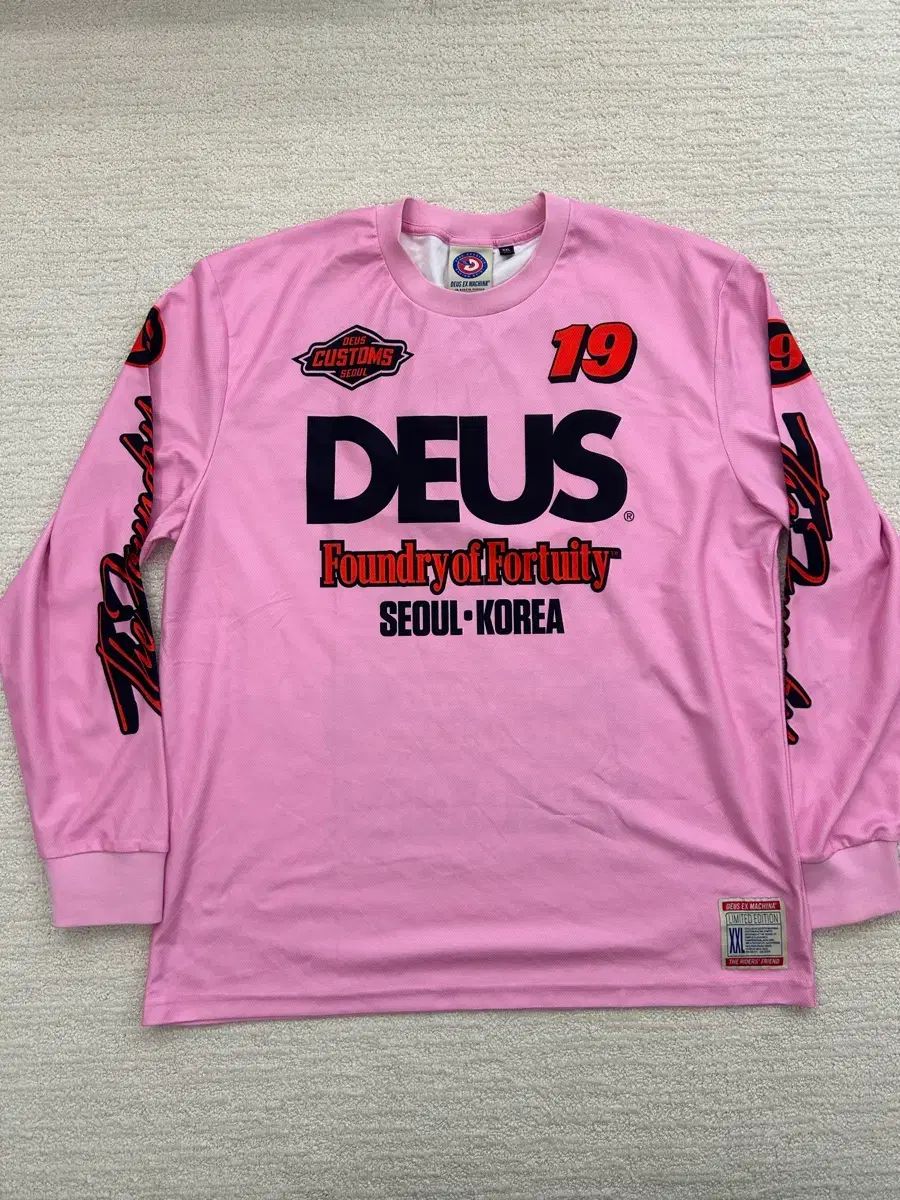 DEUS EX MACHINA デウスエクスマキナ ジャージ ロングスリーブ ピンク XXL