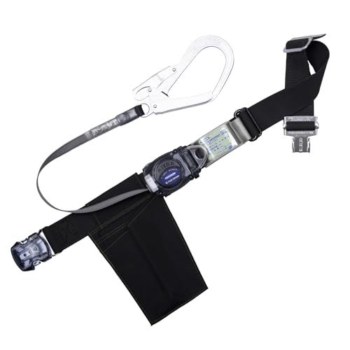 藤井電工(Fujii Denko) ツヨロン TSUYORON 新規格 胴ベルト型 墜落制止用器具 リトラ 巻取式 安全帯 ワンタッチバックル 軽量アルミフック TB-RL-OT593-BLK-M ブラック Mサイズ ベルト長さ1200mm c57d2575