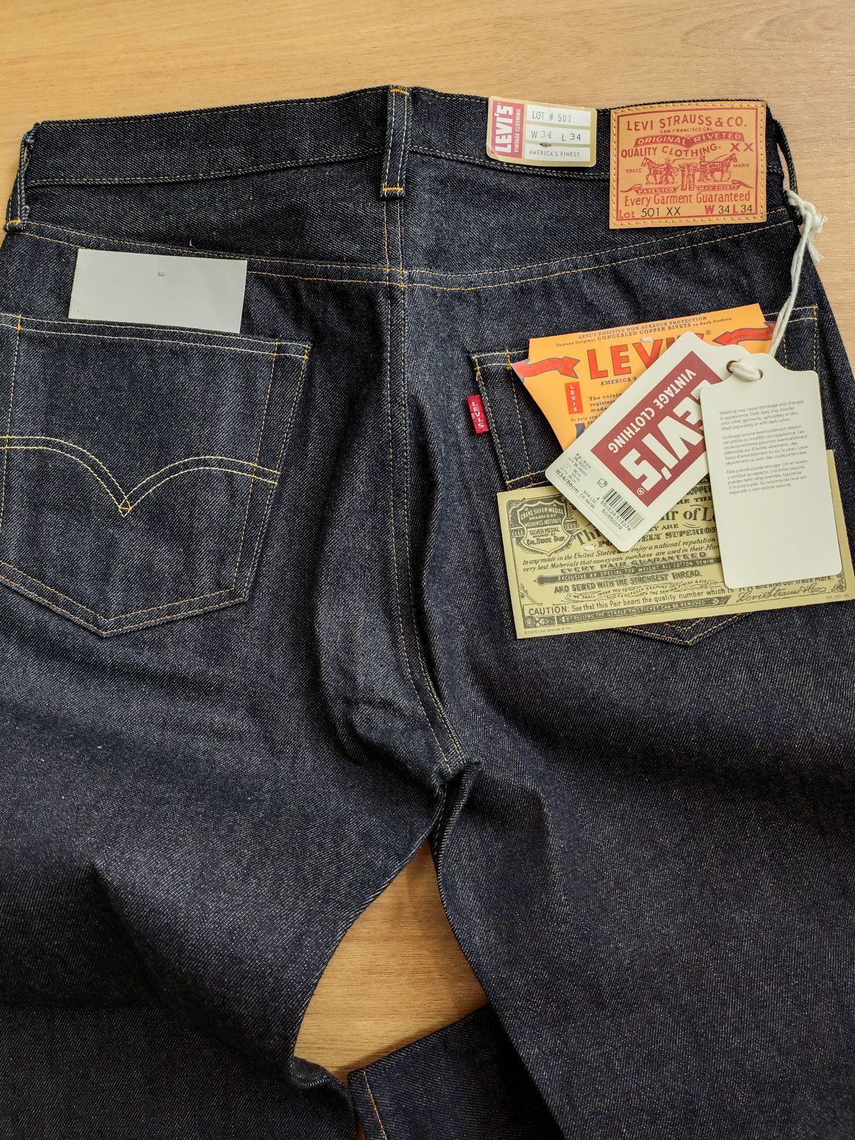 LVC 1955年 501XX リジットJEANS （w34インチ