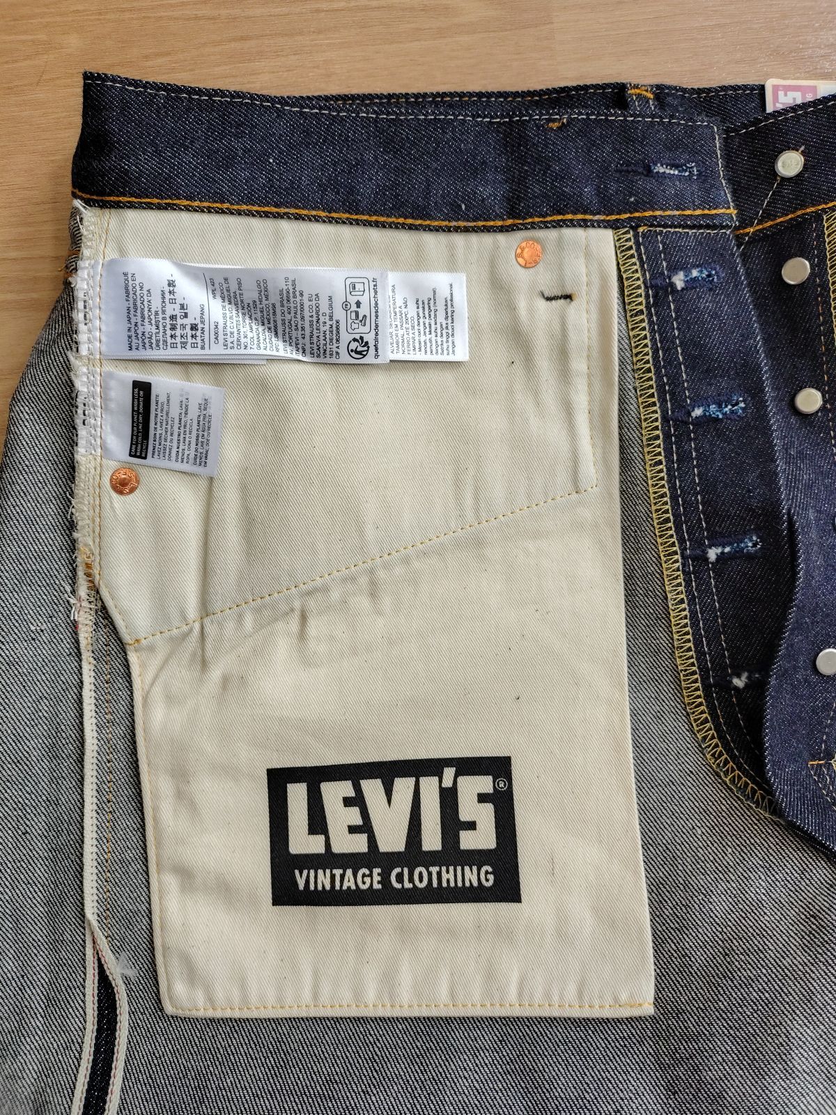 新品未使用 日本製 リジットLVC 501XX 1955年モデル W34 LEVI