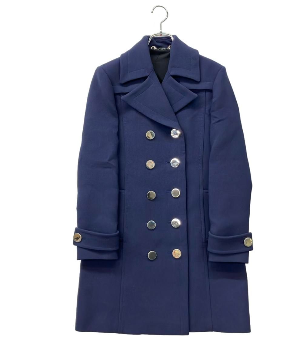 グッチ ピーコート チェスター ダブルブレスト 大きな襟 メタルボタン ミドル丈 14AW 355029 レディース SIZE 42 (XL) GUCCI