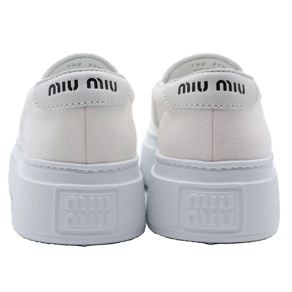 miumiu (ミュウミュウ) バックロゴ チャンキーソール スリッポン