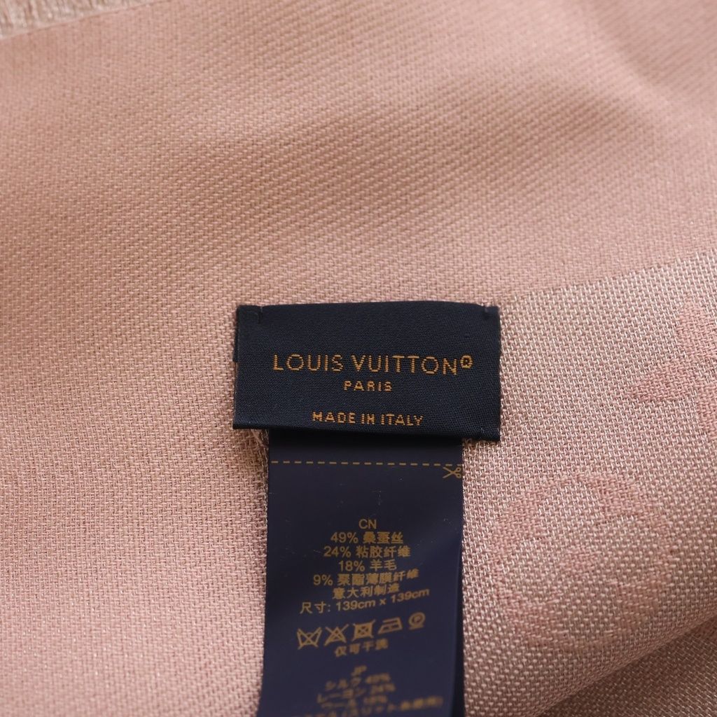 LOUIS VUITTON (ルイヴィトン) ショールモノグラムシャイン シルク