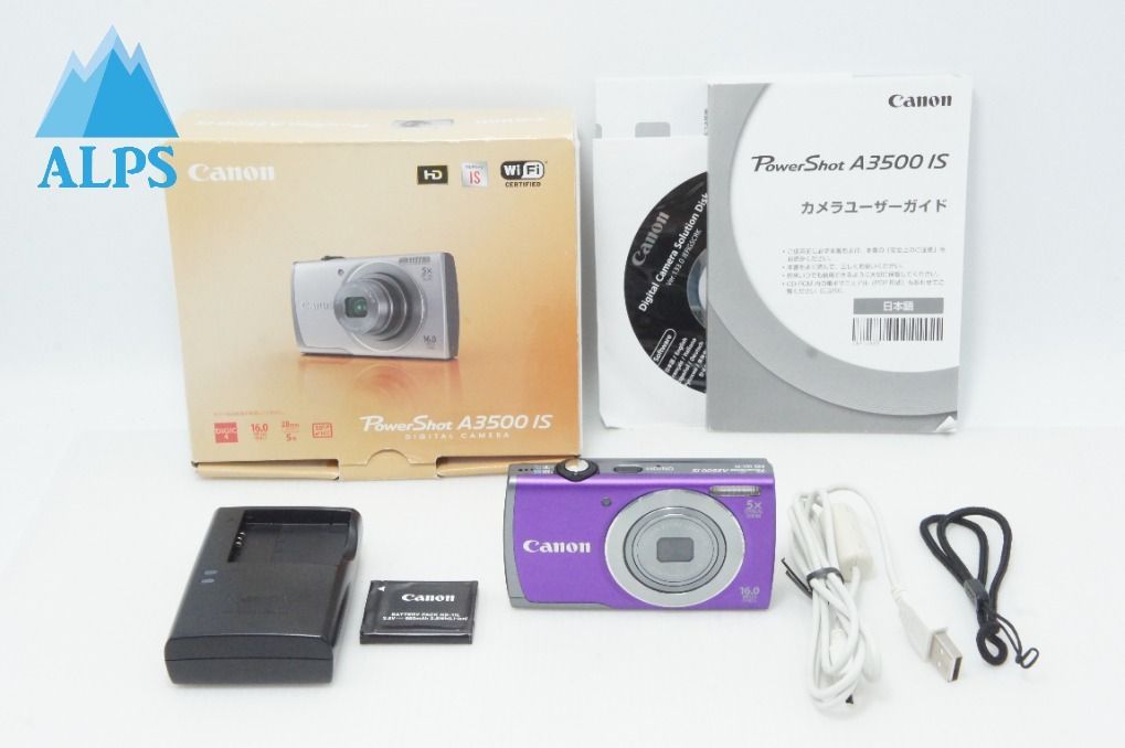 Canon PowerShot A3500 IS 本体と付属品 Canon キヤノン PowerShot A3500 IS コンパクトデジタルカメラ