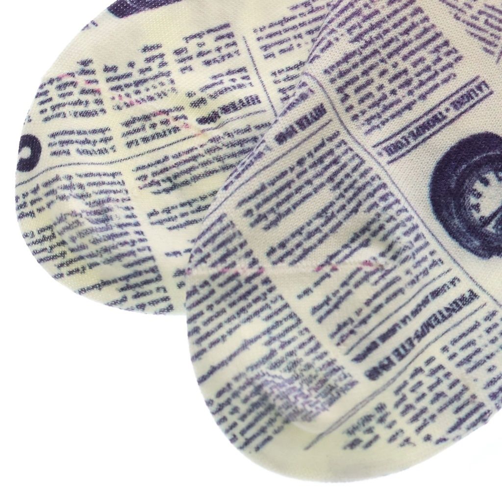 DIOR ディオール ×DANIEL ARSHAM NEWSPAPER PRINT COTTON SOCKS ダニエルアーシャム ニュースペーパー プリント コットン ソックス 靴下 ホワイト/ピンク 923MC14AT106 DIOR (ディオール) ×DANIEL ARSHAM NEWSPAPER PRINT COTTON SOCKS