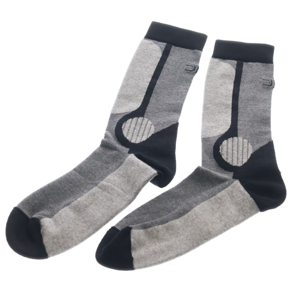 DIOR (ディオール) 19AW ×Sorayama Hajime Chaussette Tech B Socks 空山基 ロゴ刺繍 テック コットン ソックス 靴下 グレー/ブラック 933MC07AT988