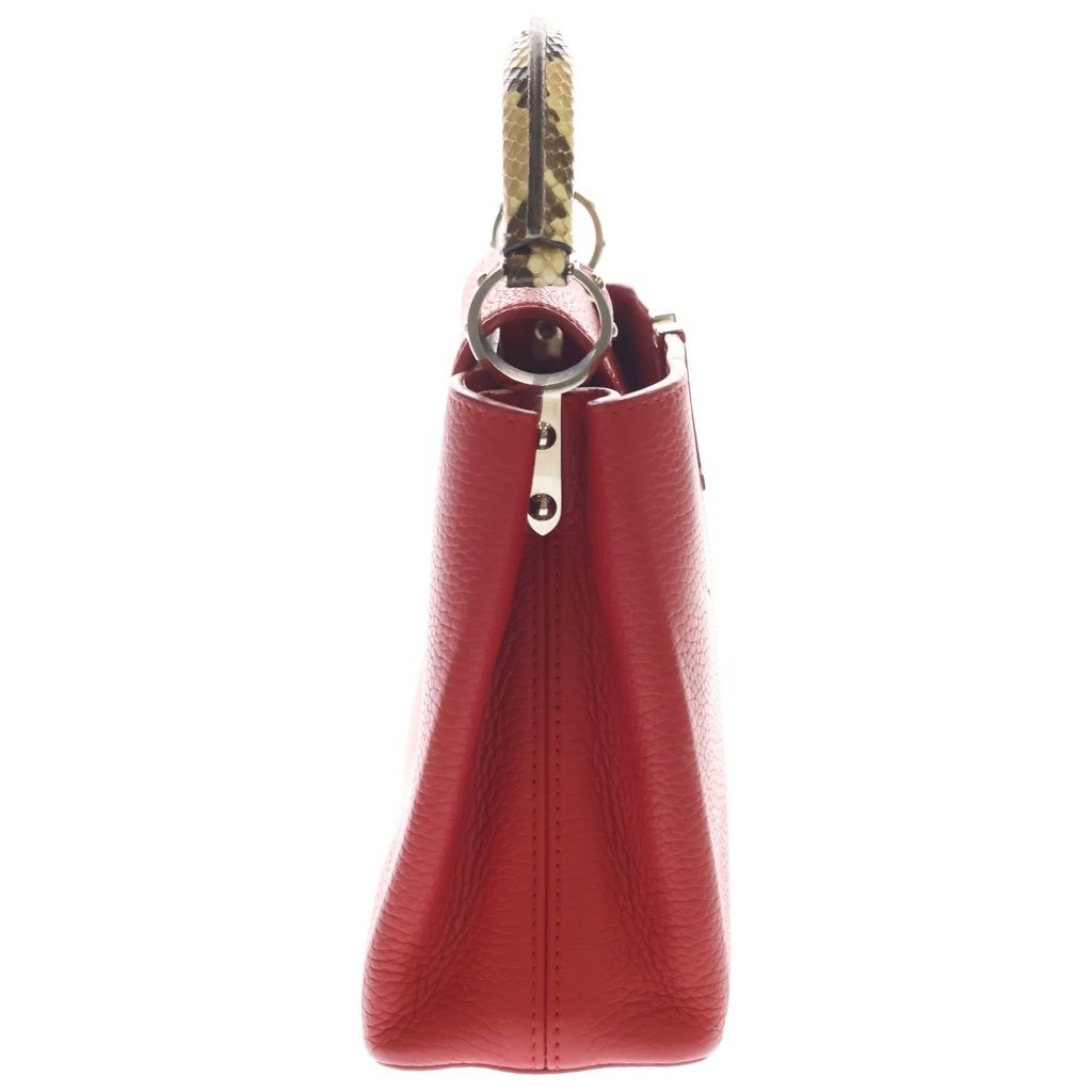 LOUIS VUITTON (ルイヴィトン) カプシーヌBB ルビー トリヨン×パイソン 