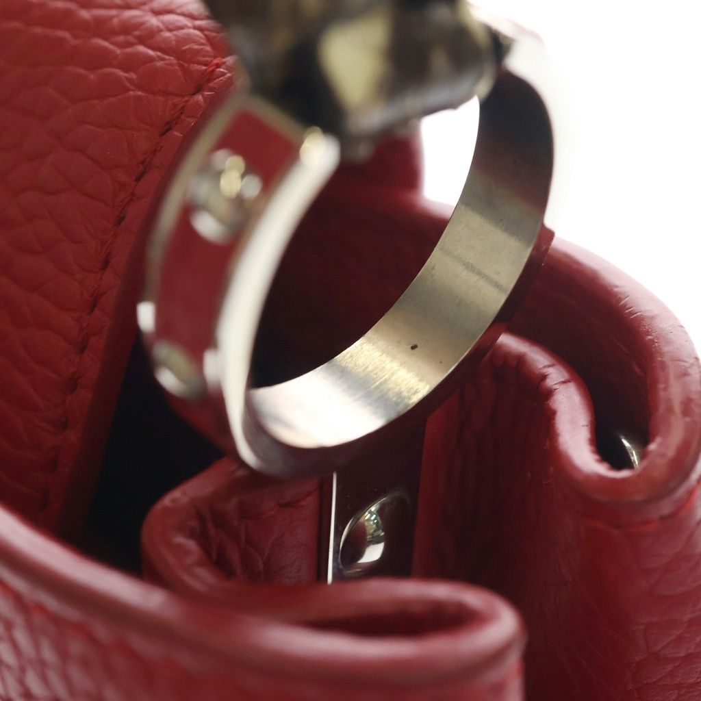 LOUIS VUITTON (ルイヴィトン) カプシーヌBB ルビー トリヨン×パイソン 
