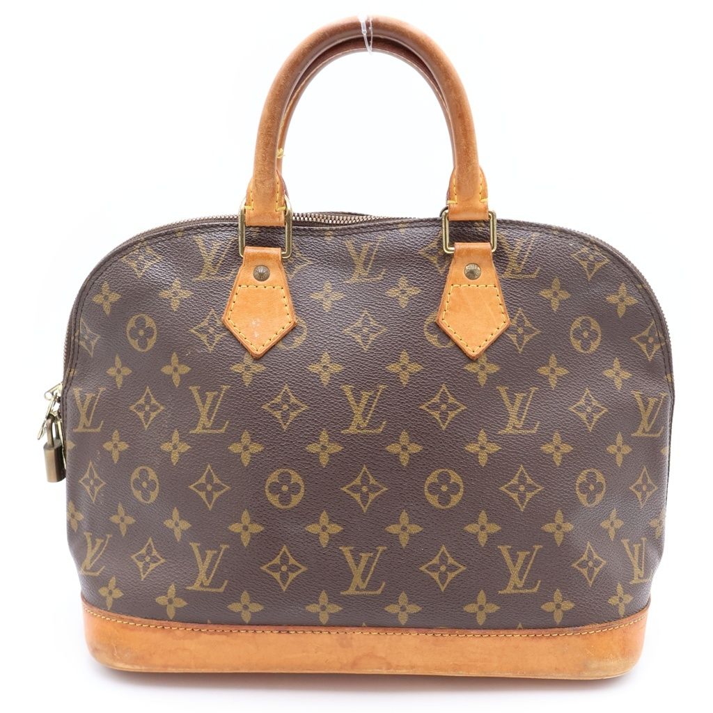 LOUIS VUITTON (ルイヴィトン) モノグラム アルマ ハンドバッグ ブラウン レザー×PVC ゴールド金具 M51130